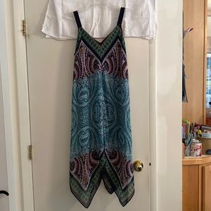 AB studio dress. Size large. Handkerchief hem.